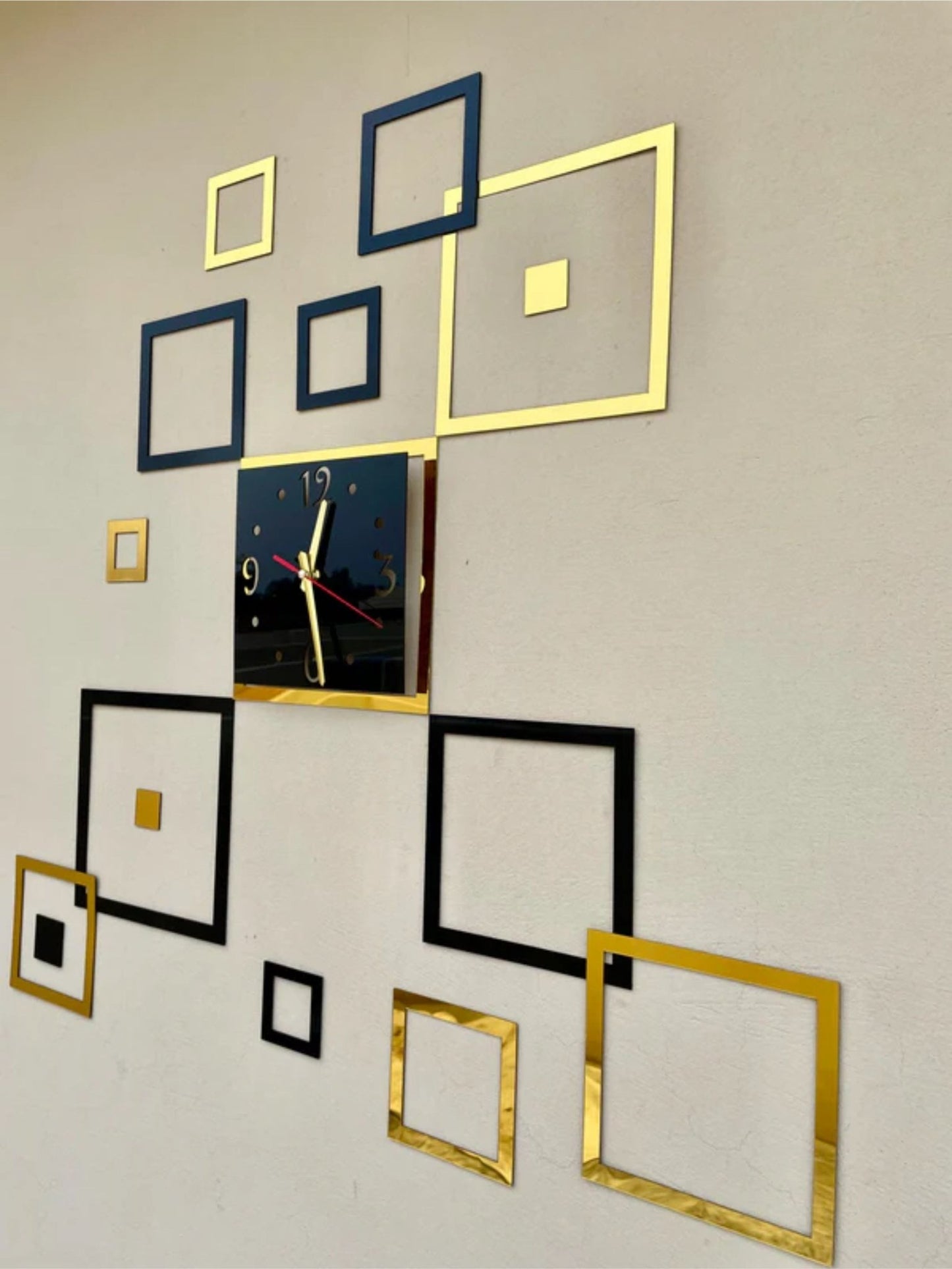 Modern Acrylic Squares Clock - Snz Clocks