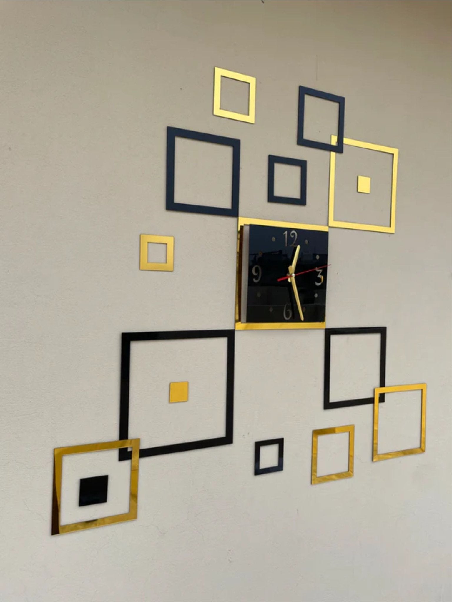Modern Acrylic Squares Clock - Snz Clocks