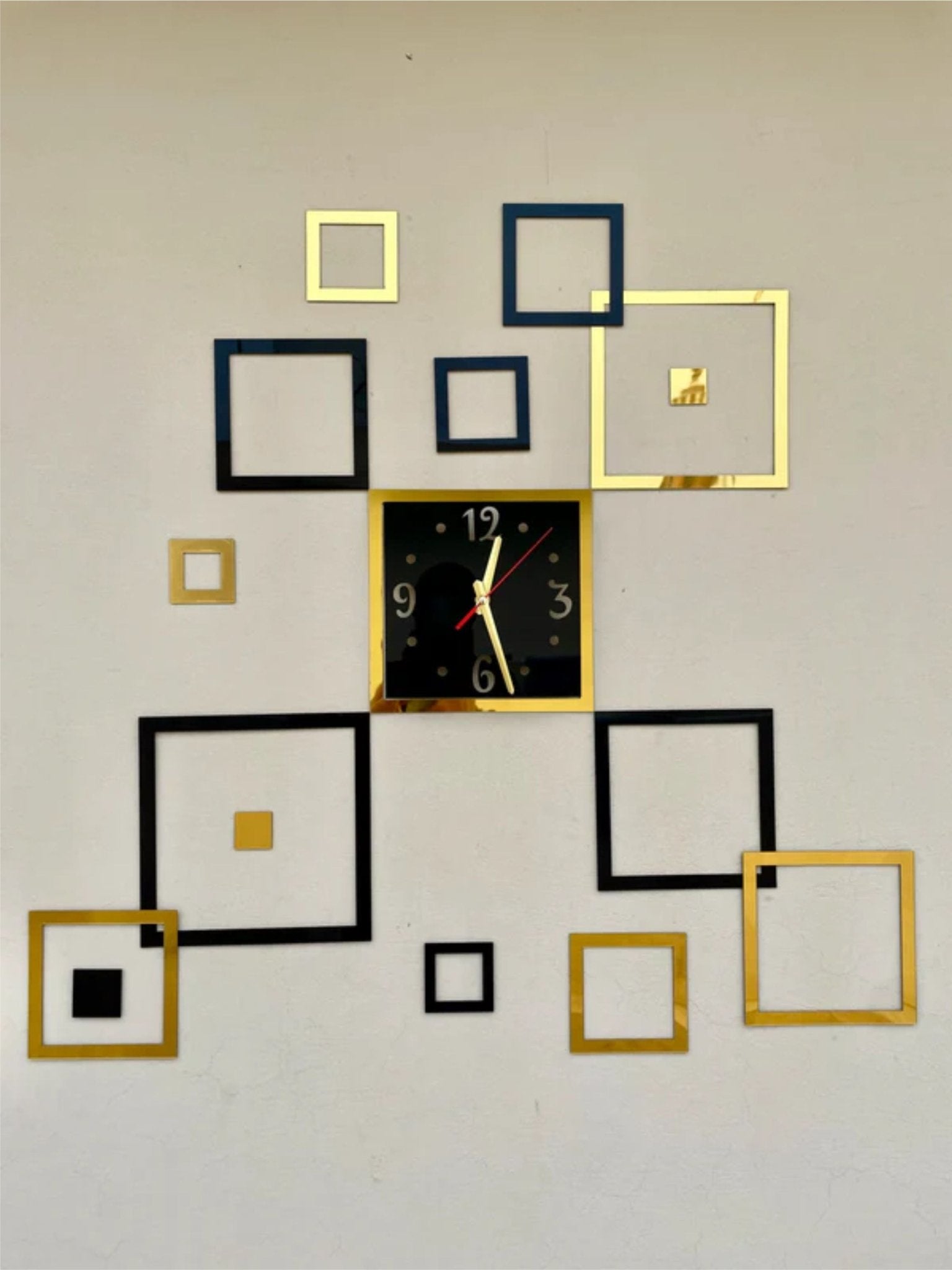 Modern Acrylic Squares Clock - Snz Clocks