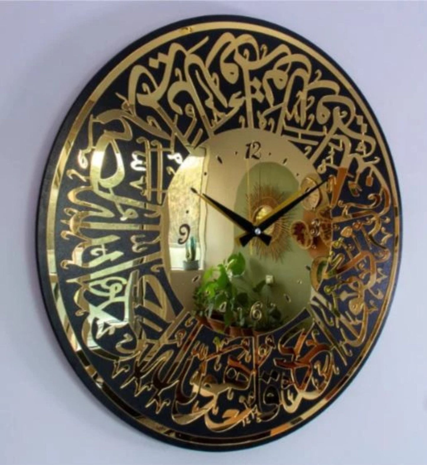 Surah Al Ikhlas Acrylic Wall Clock 16×16inches - Snz Clocks